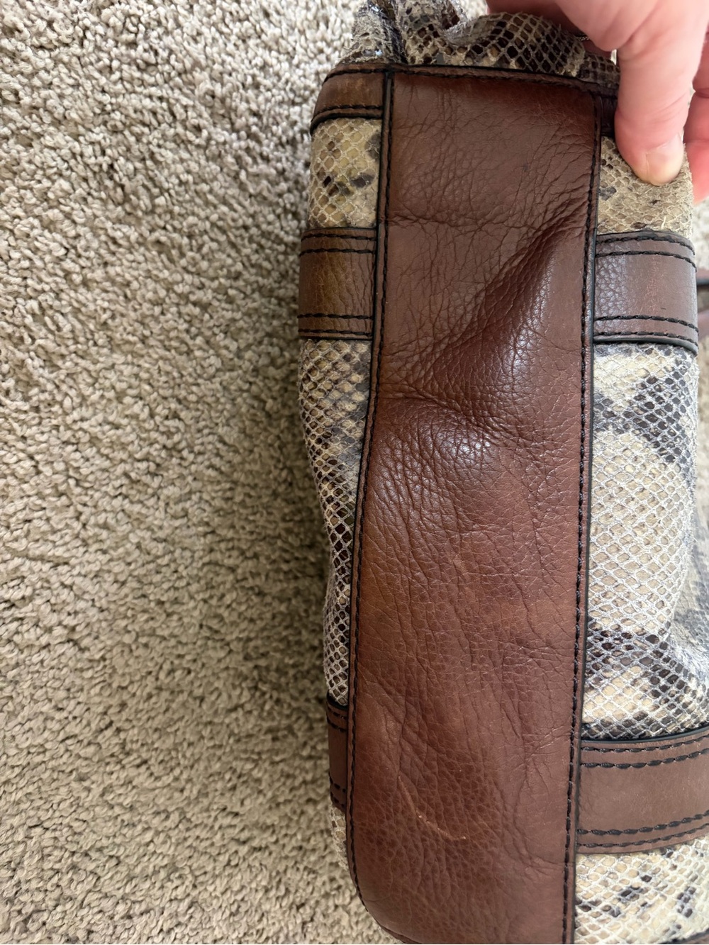Fossil Snake Print Maddox Satchel - Picture 3 of 10